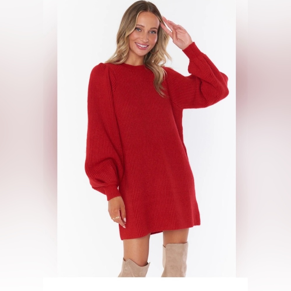 NWT Show Me Your Mumu Red Sweater Dress, size M